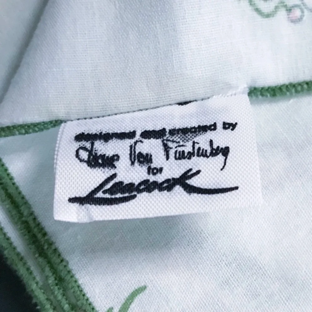 Vintage Diane Von Furstenberg Leacock Lily Of The Valley Floral Tablecloth